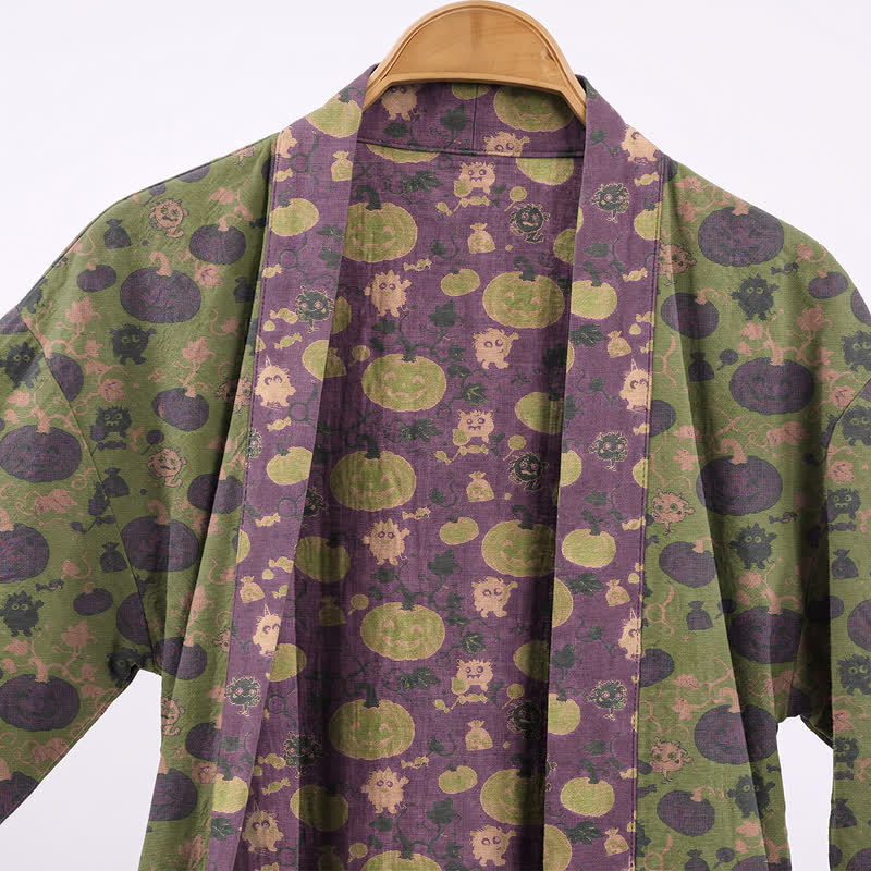 Robe kimono en coton Ownkoti Halloween Citrouille Monstre Monstre d'Halloween - image 7