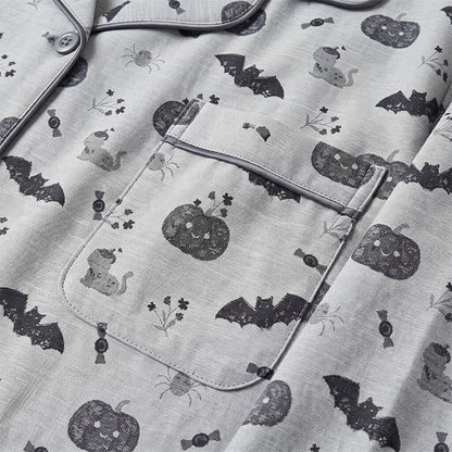 Ensemble de vêtements d'intérieur Ownkoti Halloween citrouille chauve-souris en gaze de coton - image 9