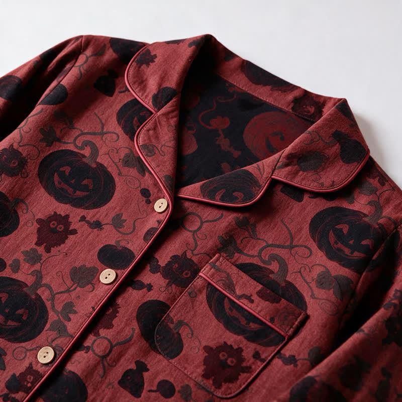 Ensemble de vêtements d'intérieur en coton Ownkoti Red Pumpkin Monster - image 3