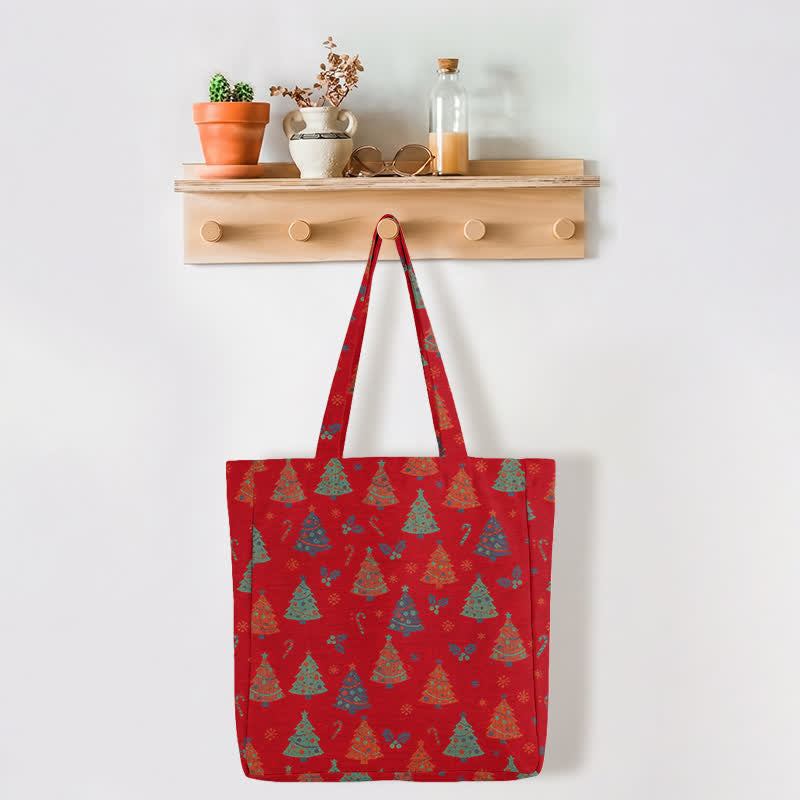 Sac cabas en coton Ownkoti avec motif sapin de Noël - image 3