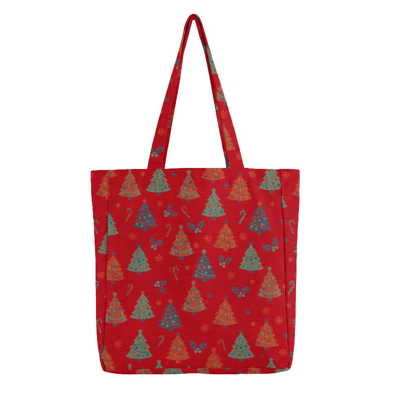 Sac cabas en coton Ownkoti avec motif sapin de Noël - image 2