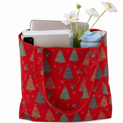 Sac cabas en coton Ownkoti avec motif sapin de Noël - image 1
