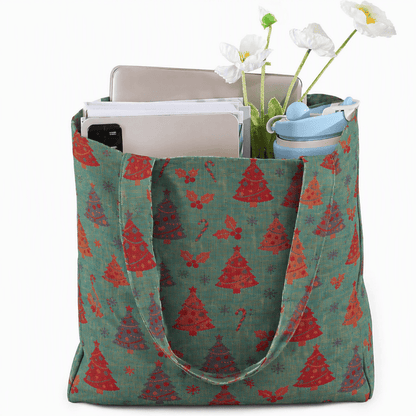 Sac cabas en coton Ownkoti avec motif sapin de Noël - image 5