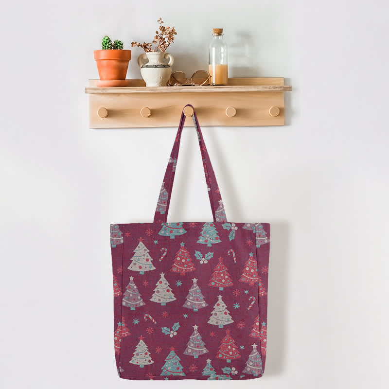 Sac cabas en coton Ownkoti avec motif sapin de Noël - image 11