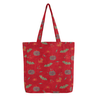 Sac cabas en coton Ownkoti citrouille chauve-souris d'Halloween - image 2