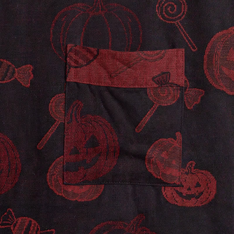 Kimono en coton rouge et noir Ownkoti, motif monstre d'Halloween - image 9