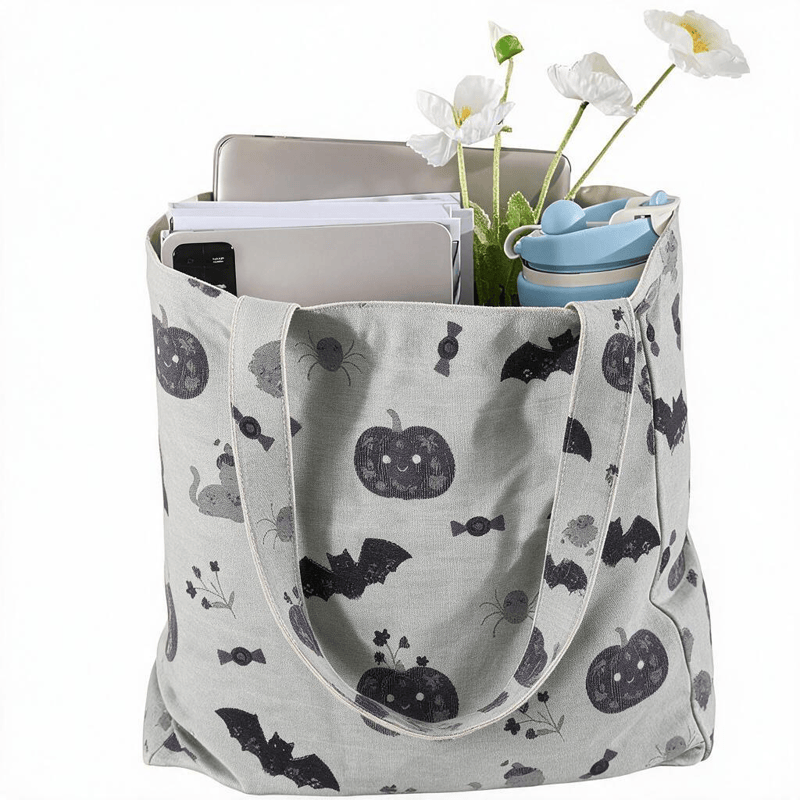 Sac cabas en coton Ownkoti Halloween citrouille chat - image 4