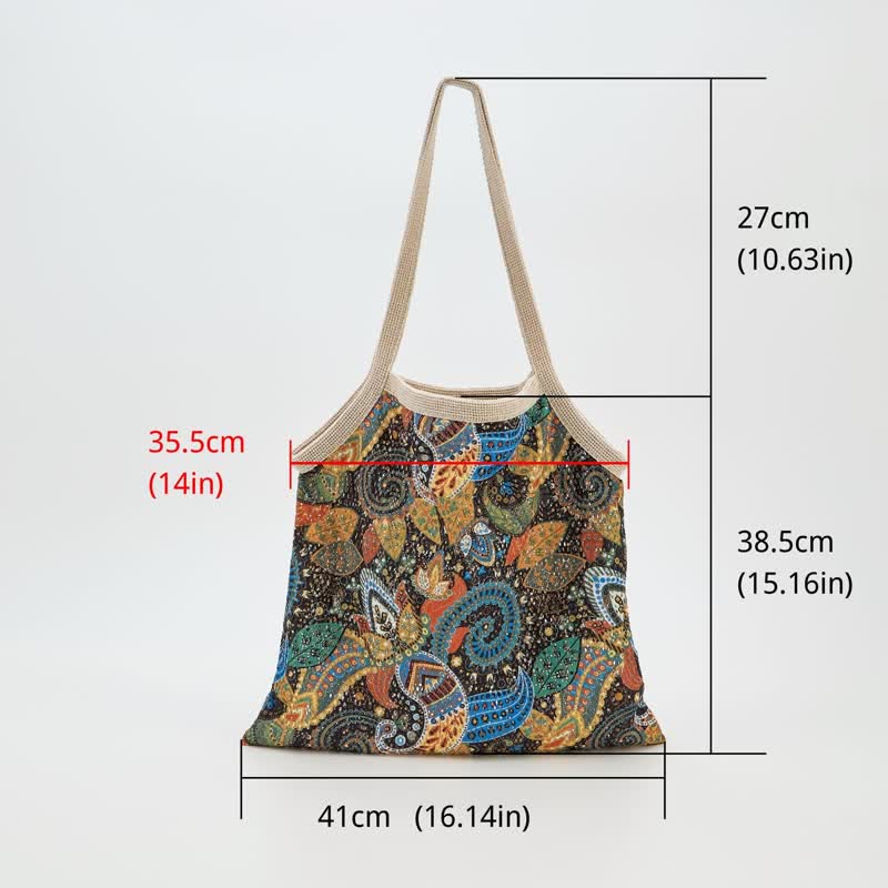 Sac cabas à bandoulière Ownkoti bohème à fleurs - image 2