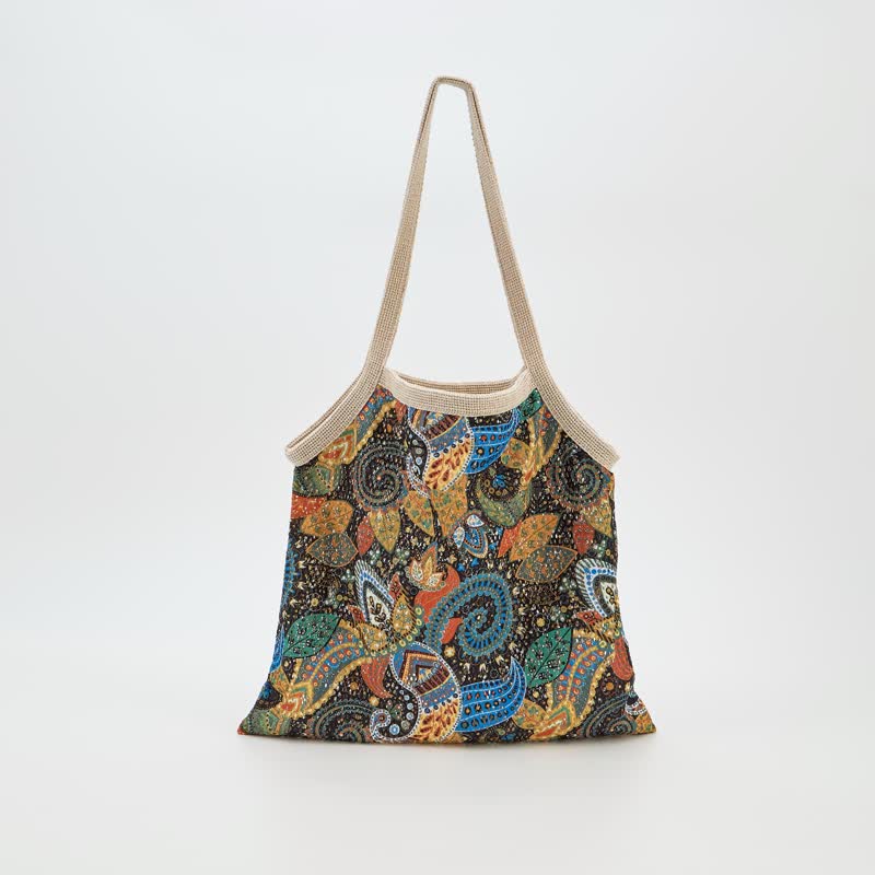 Sac cabas à bandoulière Ownkoti bohème à fleurs - image 1