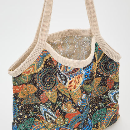Sac cabas à bandoulière Ownkoti bohème à fleurs - image 3