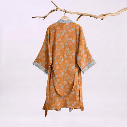 Kimono en coton Ownkoti multicolore citrouille Halloween - image 1