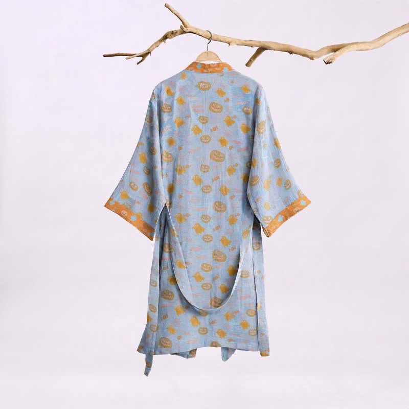 Kimono en coton Ownkoti multicolore citrouille Halloween - image 6