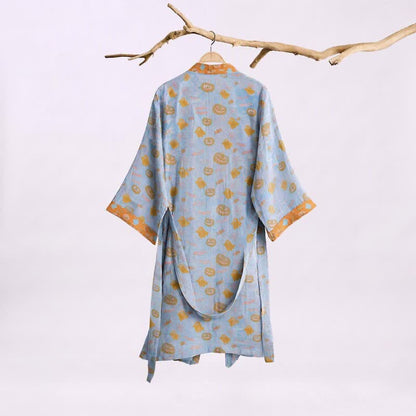 Kimono en coton Ownkoti multicolore citrouille Halloween - image 6