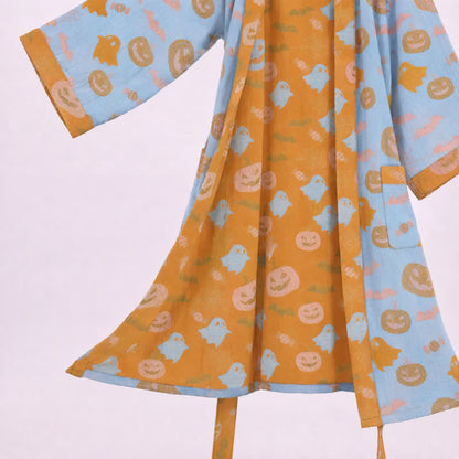 Kimono en coton Ownkoti multicolore citrouille Halloween - image 8