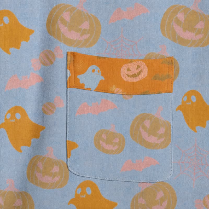 Kimono en coton Ownkoti multicolore citrouille Halloween - image 9