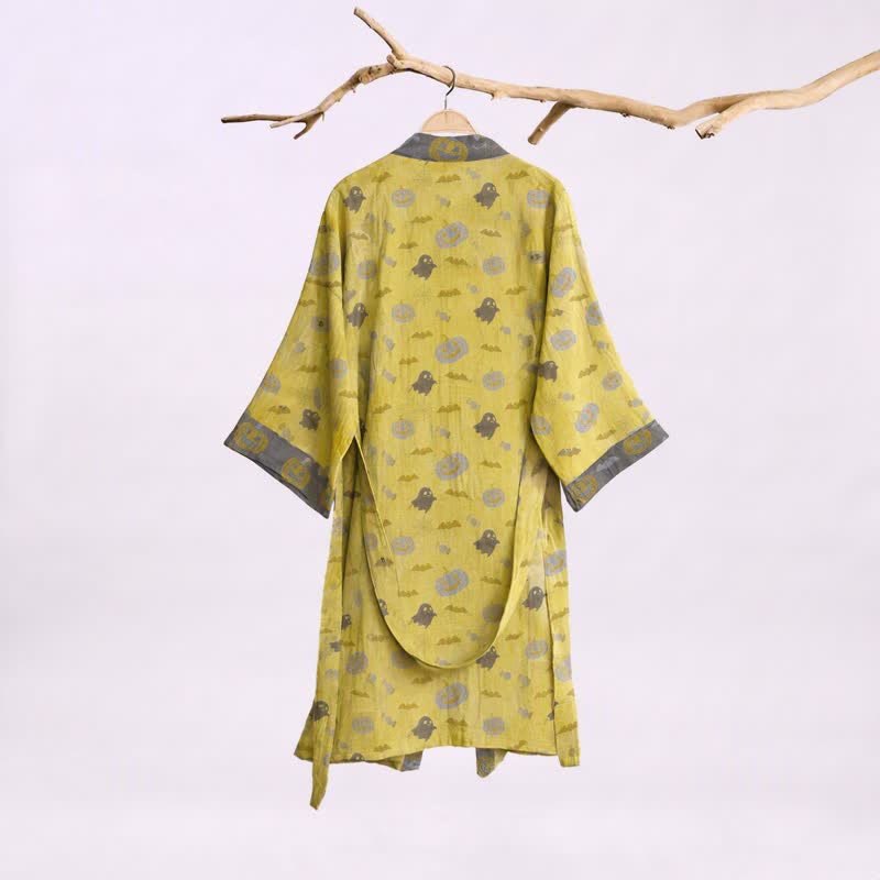 Kimono en coton Ownkoti multicolore citrouille Halloween - image 11