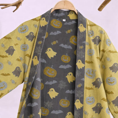 Kimono en coton Ownkoti multicolore citrouille Halloween - image 12