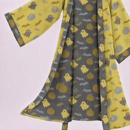 Kimono en coton Ownkoti multicolore citrouille Halloween - image 13