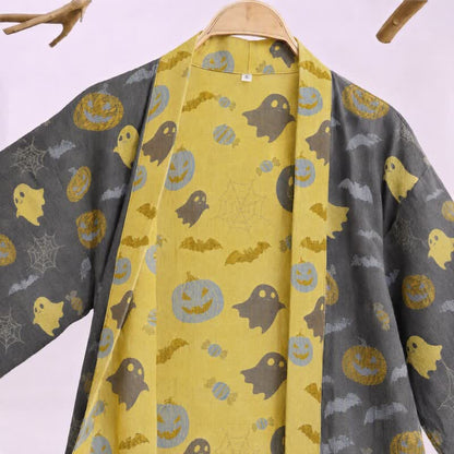 Kimono en coton Ownkoti multicolore citrouille Halloween - image 17