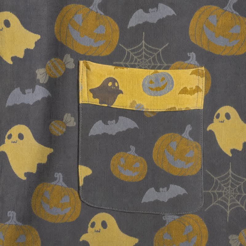 Kimono en coton Ownkoti multicolore citrouille Halloween - image 19