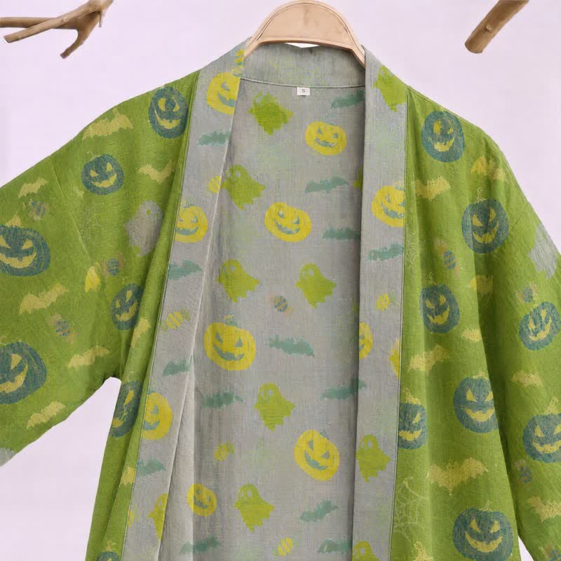 Kimono en coton Ownkoti multicolore citrouille Halloween - image 22