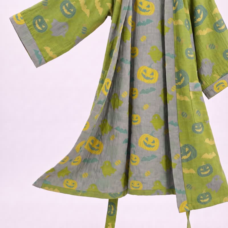 Kimono en coton Ownkoti multicolore citrouille Halloween - image 23