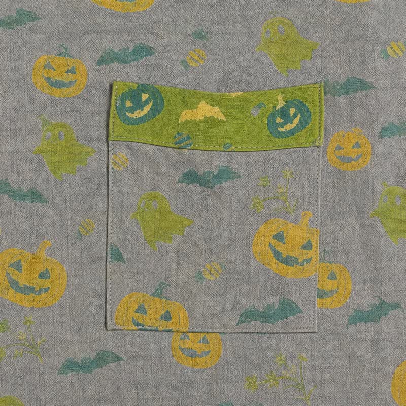 Kimono en coton Ownkoti multicolore citrouille Halloween - image 29
