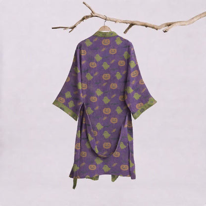 Kimono en coton Ownkoti multicolore citrouille Halloween - image 31