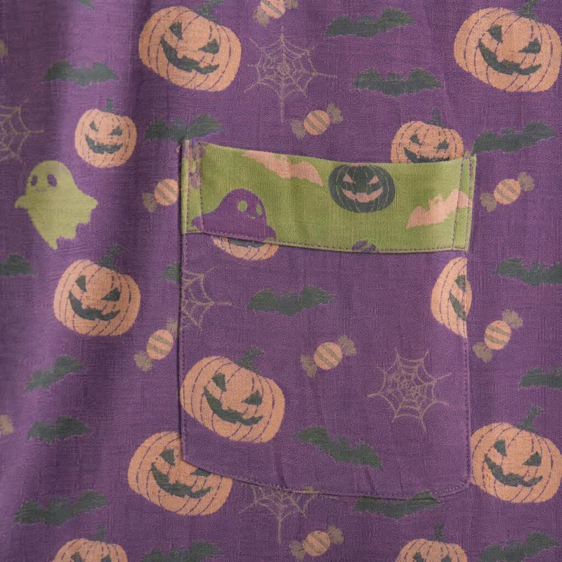 Kimono en coton Ownkoti multicolore citrouille Halloween - image 34