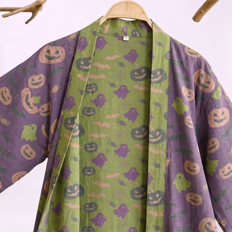 Kimono en coton Ownkoti multicolore citrouille Halloween - image 32