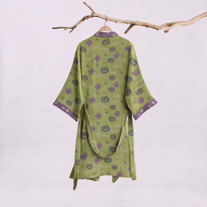 Kimono en coton Ownkoti multicolore citrouille Halloween - image 36