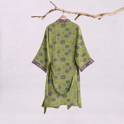 Kimono en coton Ownkoti multicolore citrouille Halloween - image 36