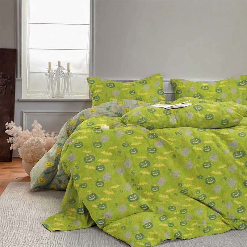 Ensemble de literie en coton Ownkoti Multicolore Citrouille Fantôme - image 10