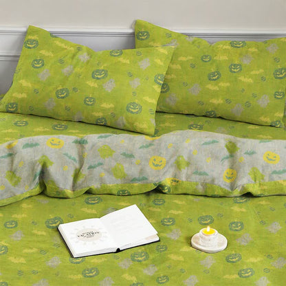Ensemble de literie en coton Ownkoti Multicolore Citrouille Fantôme - image 13