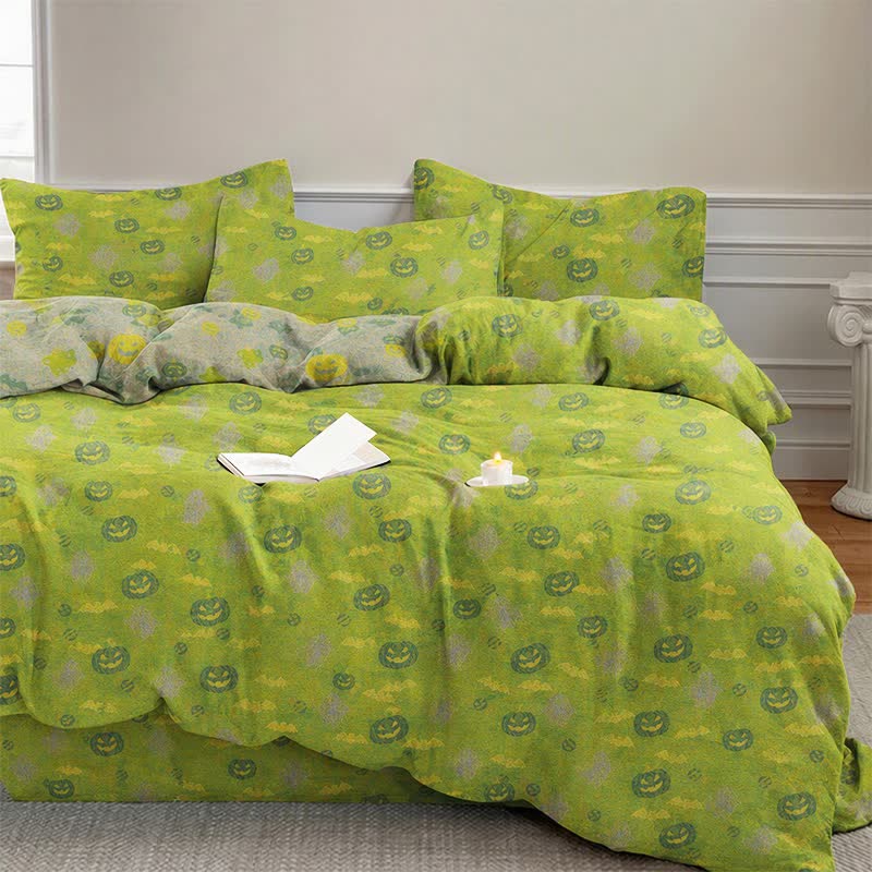Ensemble de literie en coton Ownkoti Multicolore Citrouille Fantôme - image 8