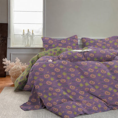 Ensemble de literie en coton Ownkoti Multicolore Citrouille Fantôme - image 17