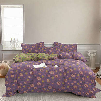 Ensemble de literie en coton Ownkoti Multicolore Citrouille Fantôme - image 18