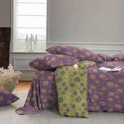 Ensemble de literie en coton Ownkoti Multicolore Citrouille Fantôme - image 19