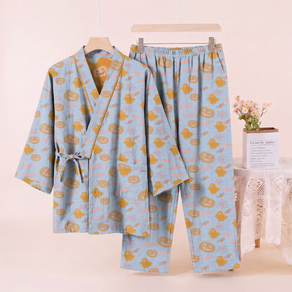 Ensemble pyjama kimono en coton Ownkoti Halloween fantôme citrouille - image 10