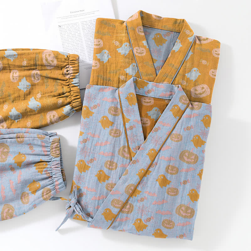 Ensemble pyjama kimono en coton Ownkoti Halloween fantôme citrouille - image 13