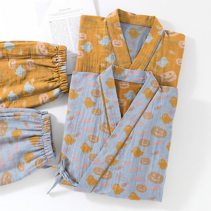 Ensemble pyjama kimono en coton Ownkoti Halloween fantôme citrouille - image 13