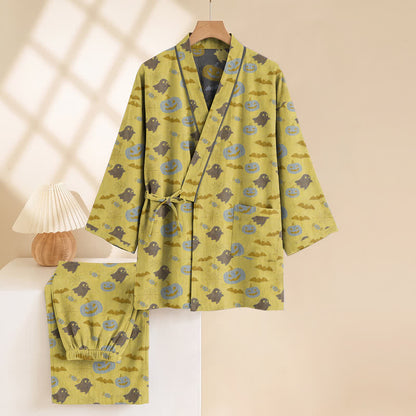 Ensemble pyjama kimono en coton Ownkoti Halloween fantôme citrouille - image 19