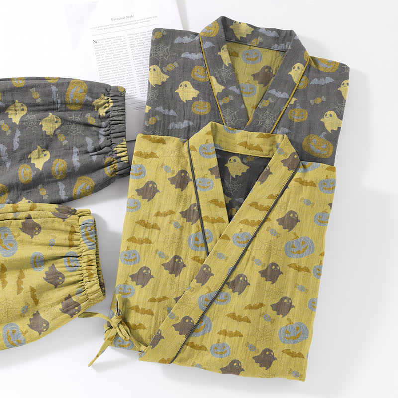 Ensemble pyjama kimono en coton Ownkoti Halloween fantôme citrouille - image 21