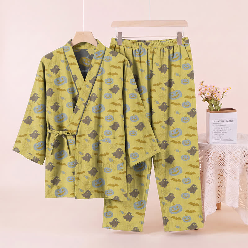 Ensemble pyjama kimono en coton Ownkoti Halloween fantôme citrouille - image 18