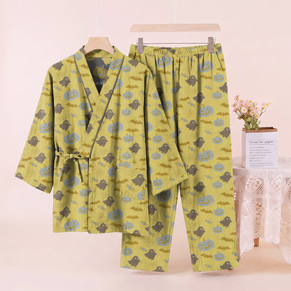 Ensemble pyjama kimono en coton Ownkoti Halloween fantôme citrouille - image 18