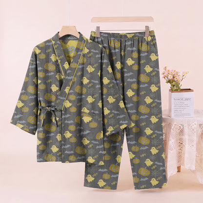 Ensemble pyjama kimono en coton Ownkoti Halloween fantôme citrouille - image 26