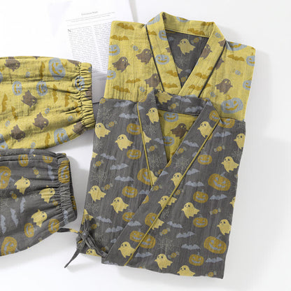 Ensemble pyjama kimono en coton Ownkoti Halloween fantôme citrouille - image 29
