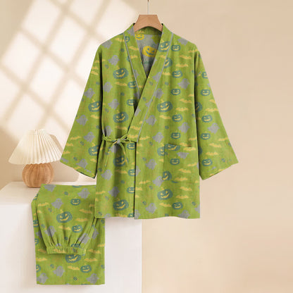 Ensemble pyjama kimono en coton Ownkoti Halloween fantôme citrouille - image 35