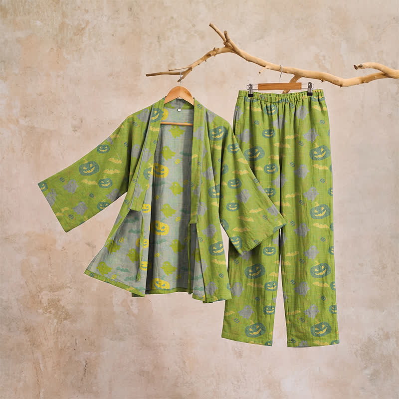 Ensemble pyjama kimono en coton Ownkoti Halloween fantôme citrouille - image 36