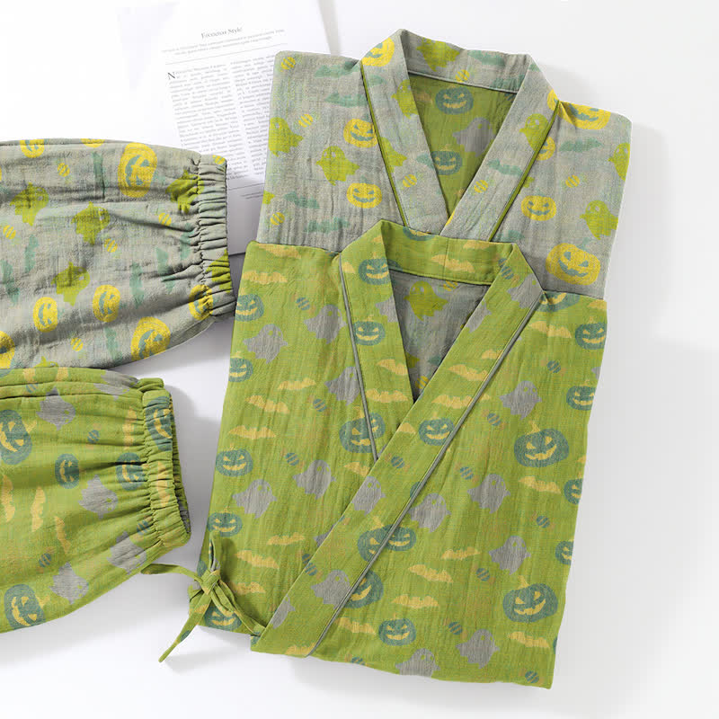 Ensemble pyjama kimono en coton Ownkoti Halloween fantôme citrouille - image 37